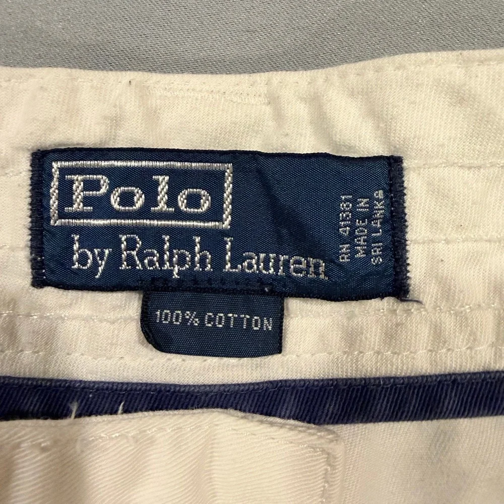 Polo Ralph Lauren Mens White Cotton Cargo Shorts Size 40 Classic Utility Preppy